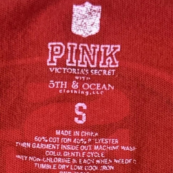 Victoria Secret Pink 5th & Ocean Red San Francisco I ❤️ 49ers 🏈 Small Shirt NFL - Picture 4 of 4